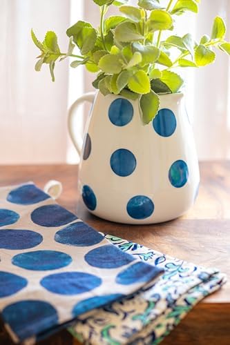 Karma Linen Blend Tea Towel Big Dots