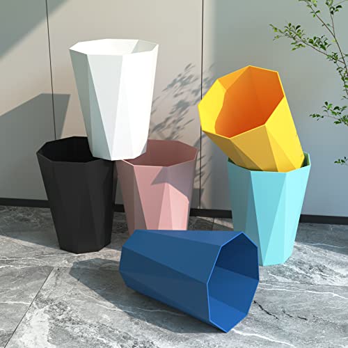 6pcs Diamond Shape Trash Can 10Litre 6 Colors