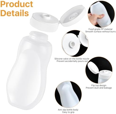 Akamino 9 Pcs Condiment Squeeze Bottles with Flip Top