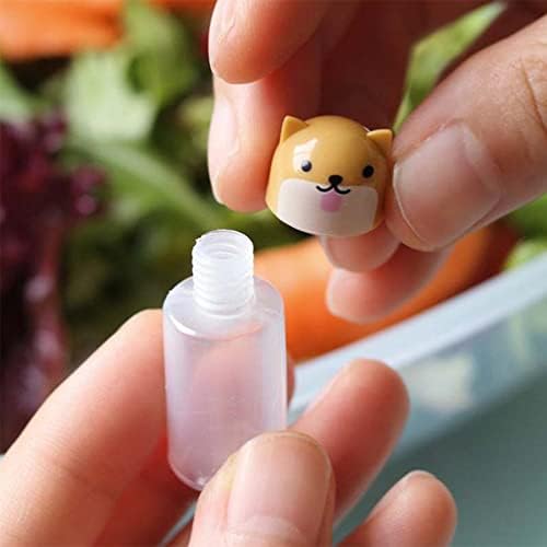 SagaSave Mini Condiment Squeeze Bottles Cute Cat Dog Shaped Set