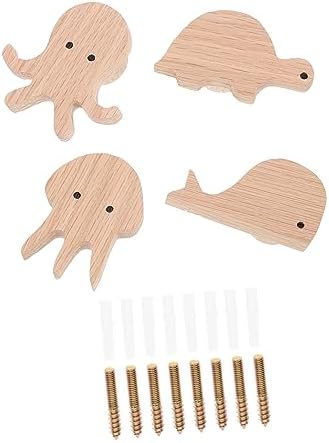 Sosoport Animal Wall Hooks with Oak Design