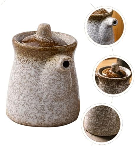 Zerodeko Ceramic Sauce Dispenser with Lid