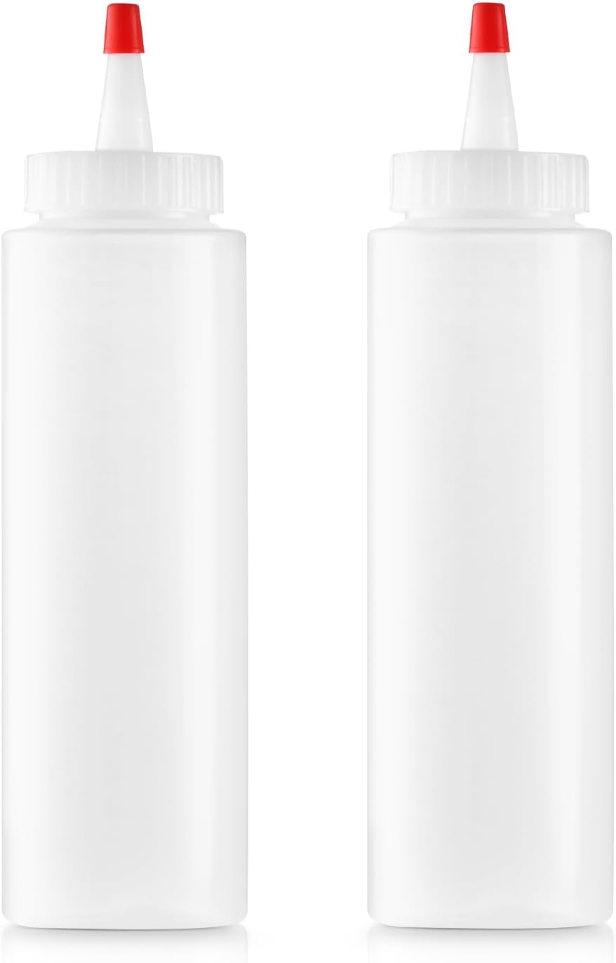 Bar5F Condiment Squeeze Bottles 2 Pack 8 Ounce