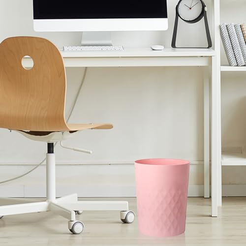 JiatuA 3 Pack Small Trash Cans with Bags - Pink
