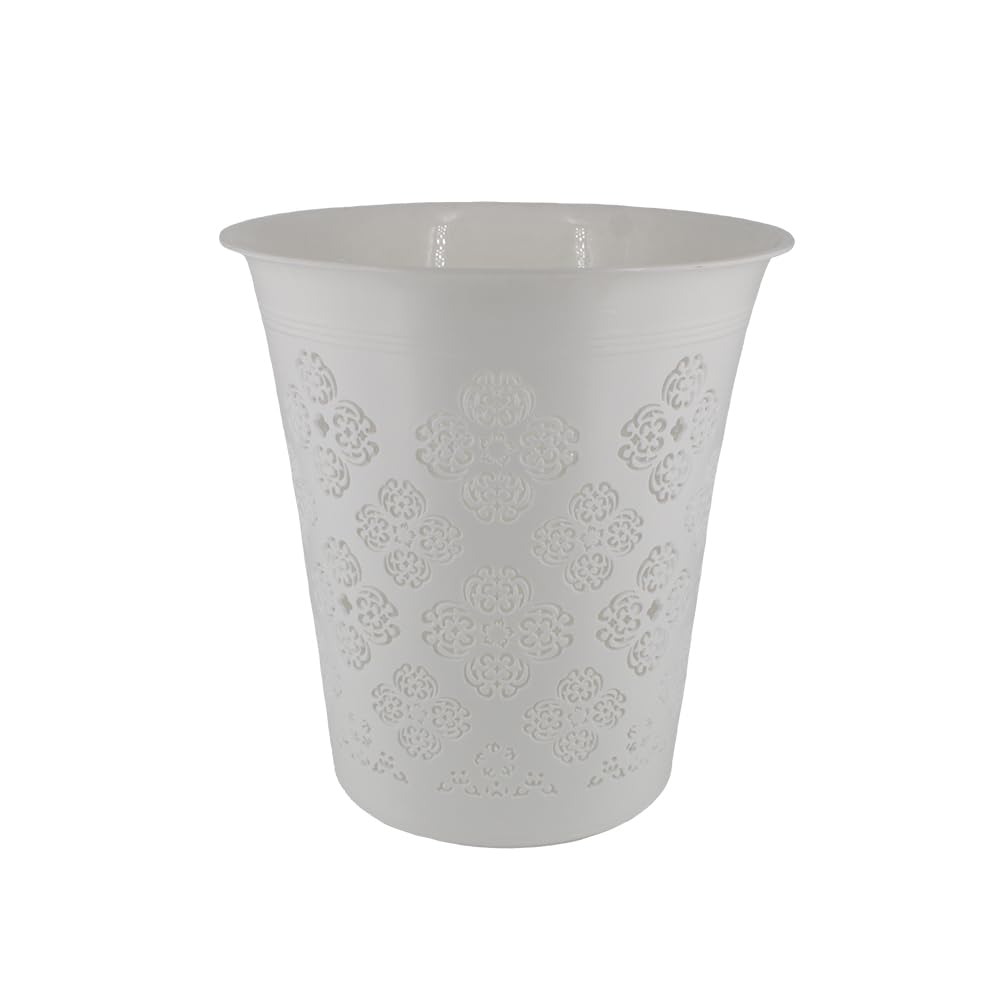IDEN 8L Plastic Trash Can - White Modern Versatile