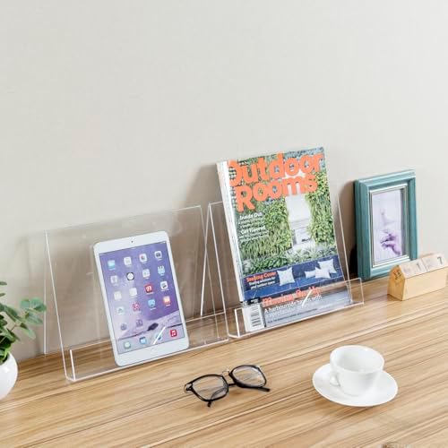 MyGift Modern 4 mm Clear Acrylic Cookbook Holder Set of 2 1