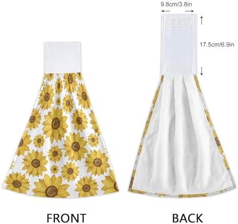 OTVEE Sunflowers Pattern Dish Towels 2 Pieces