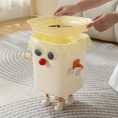 Funny Big Eyes Trash Can with Feet 1