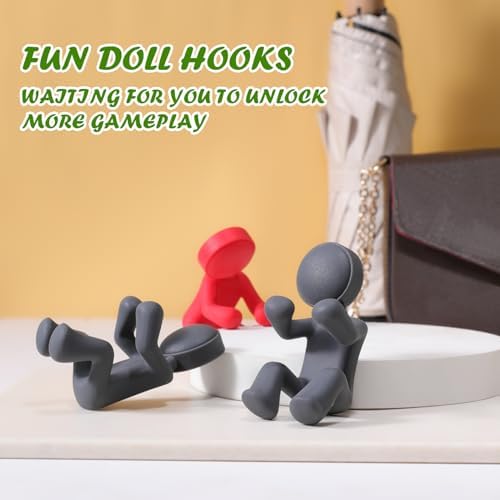 Pariveca Creative Doll Silicone Hooks 4 Pcs Gray