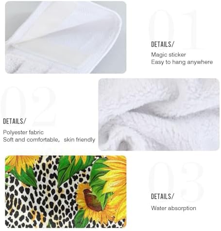 RPLIFE Vibrant Sunflowers Dish Towels Set of 2 with Hanging Loops