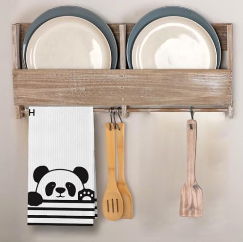Cute Panda Waffle Kitchen Towels 16x24 Inch