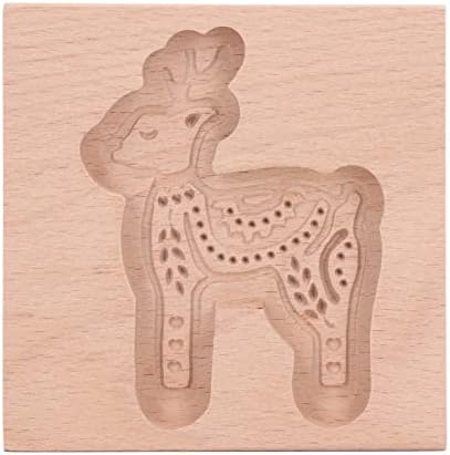 Acouto Carved Wooden Deer Cookie Cutter