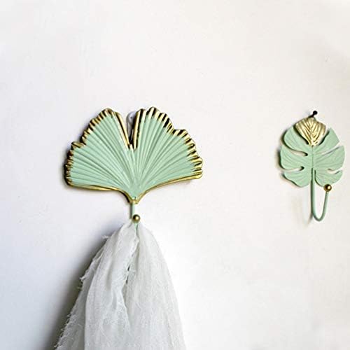 3 Pcs Wrought Iron Tropical Leaf Hooks for Home and Office