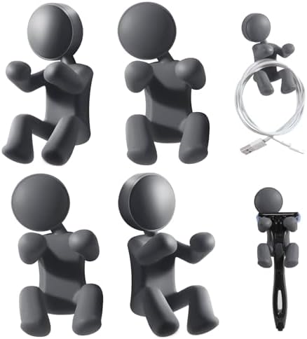 Pariveca Creative Doll Silicone Hooks 4 Pcs Gray