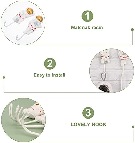 Wakauto Wall Coat Rack 2 Pcs Decorative Iron Hooks