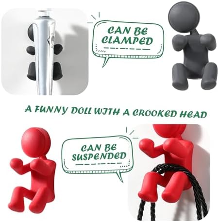 Pariveca Creative Doll Silicone Hooks 4 Pcs Gray