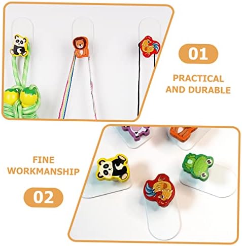 Hohopeti Wooden Animal Hooks 5pcs Wall Decor 1