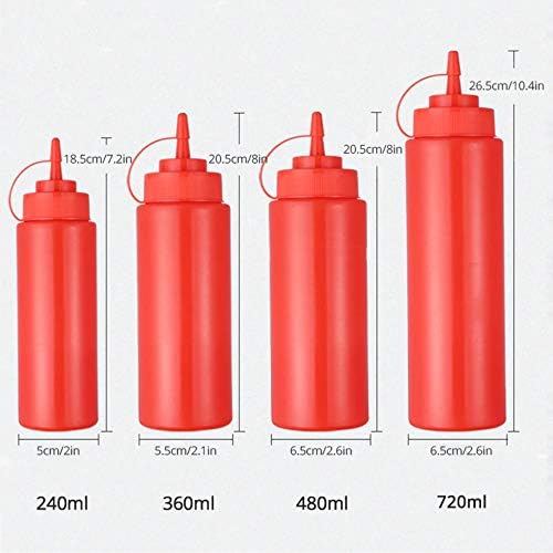 DCMINI 3-Pack Squeeze Bottles BPA Free Reusable Dishwasher Safe