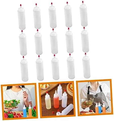HOLIDYOYO 2oz Mini Condiment Squeeze Bottles Airtight Lid