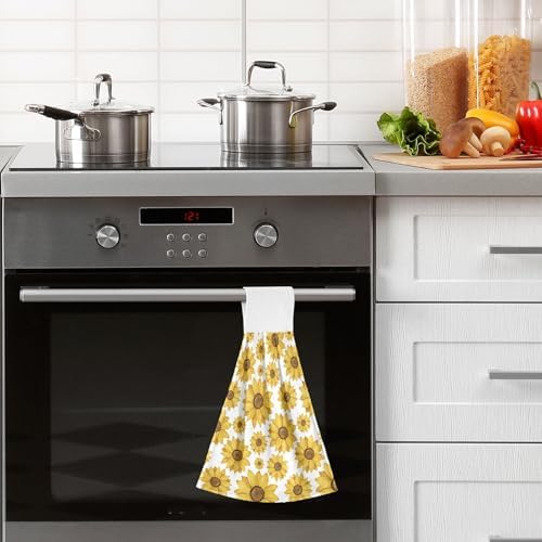 OTVEE Sunflowers Pattern Dish Towels 2 Pieces