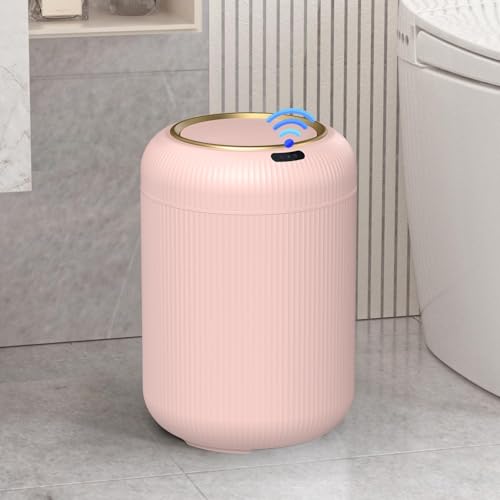 Smart Bathroom Trash Can with Touchless Lid