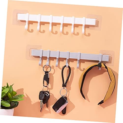 POPETPOP 3Pcs Adhesive Hook Rack for Kitchen and Bathroom