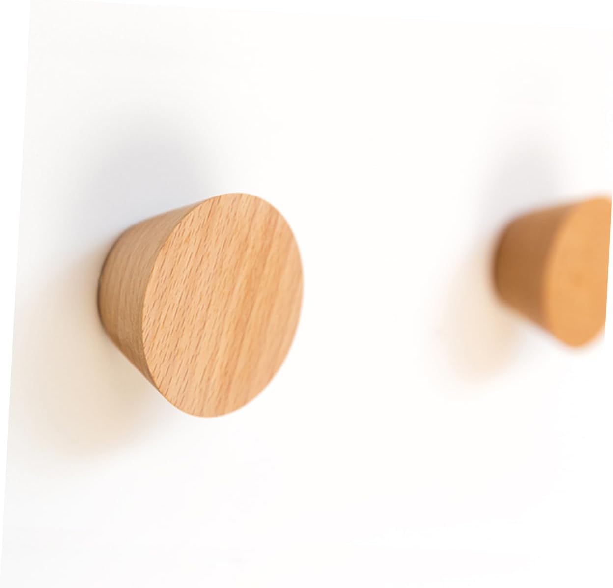 3Pcs Beech Wooden Wall Hooks Space-Saving Storage Organizer