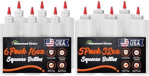 Homestead Choice 7Pack Squeeze Bottles for Sauces