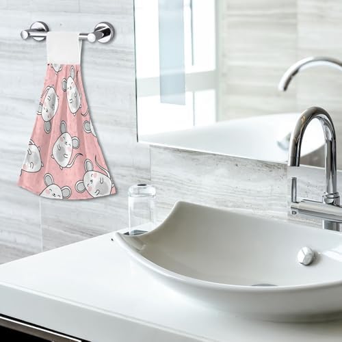 OTVEE Cute Mouse Pattern Kitchen Towels 2 Pieces