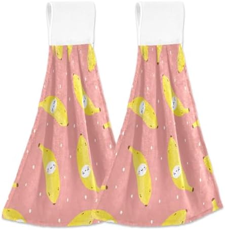 Cute Banana Pattern Kitchen Towels 2 Pieces