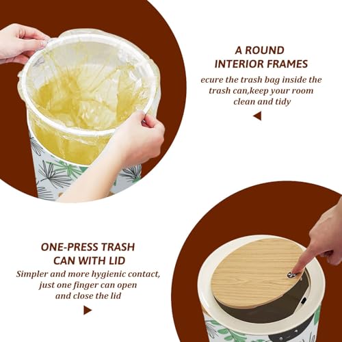 JBNJANKDAV Small Trash Can with Lid for Kids 1