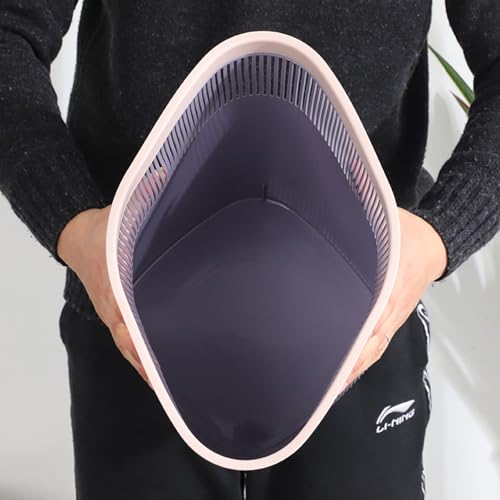 Stylish Round Trash Can with Lid for Bathrooms and Kitchens