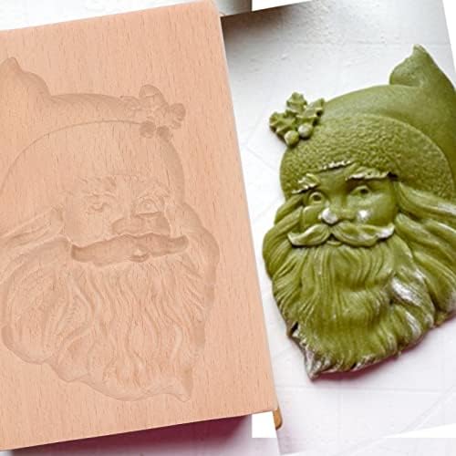 DMLENGOIN 3D Wooden Cookie Cutters Holiday Baking Tool