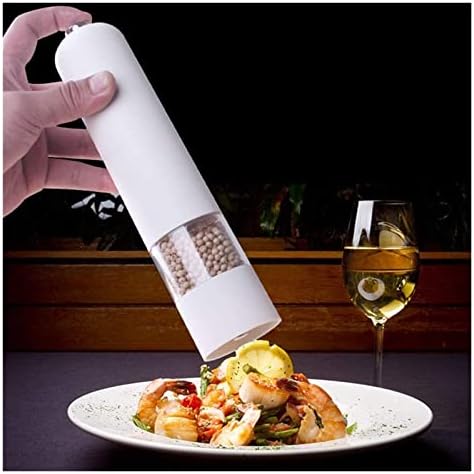 Refillable Pepper Mill with LED Light Salt Shaker Set