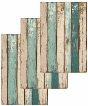 Falaniique Turquoise Aqua Waffle Towel Set of 3 1