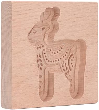 Acouto Carved Wooden Deer Cookie Cutter