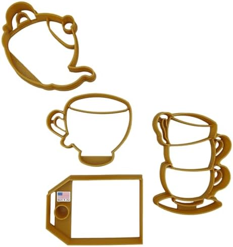 Hearts Treasure 4 Pack Tea Party Cookie Cutters