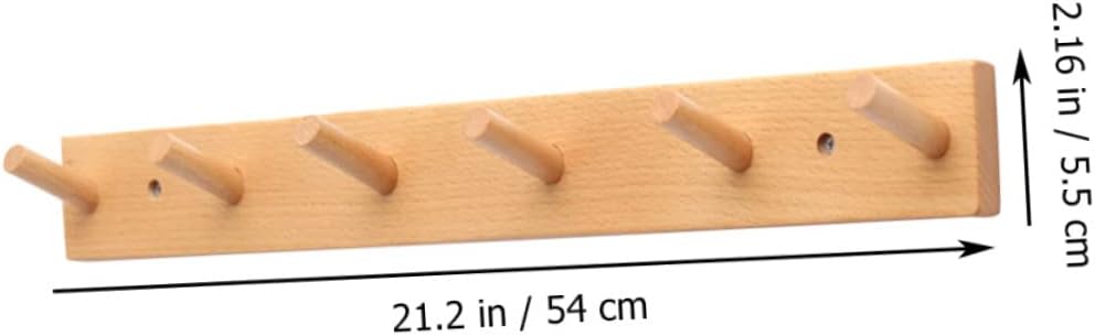 Wooden Wall Hooks for Clothes and Hats Sturdy Design