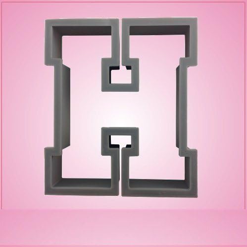 CusCus Varsity Letter H Cookie Cutter 3 Inch Plastic