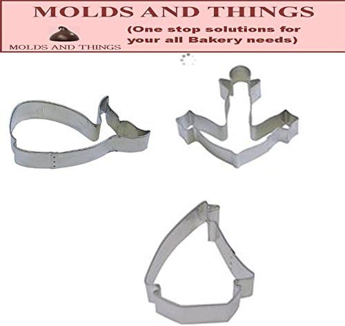 Whale Anchor Sailboat Cookie Cutters Set 1