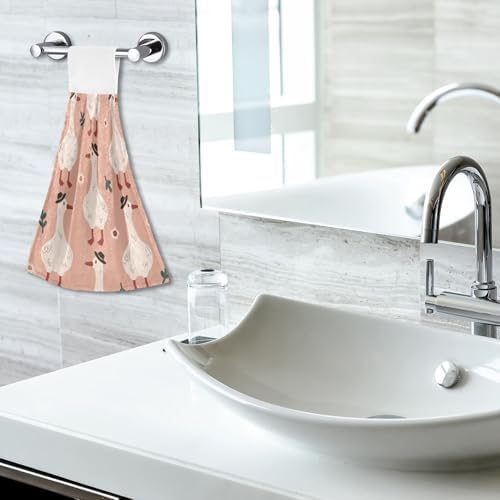 OTVEE Cute Goose Pattern Kitchen Towels 2 Pieces