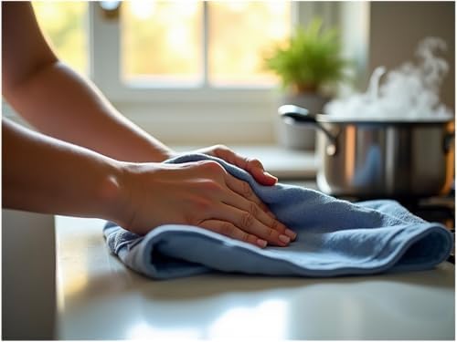 Eight Owls Linen Dish Towels - Set of 2 20x27 Inch Blue Bay
