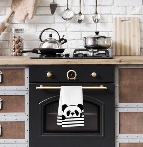 Cute Panda Waffle Kitchen Towels 16x24 Inch