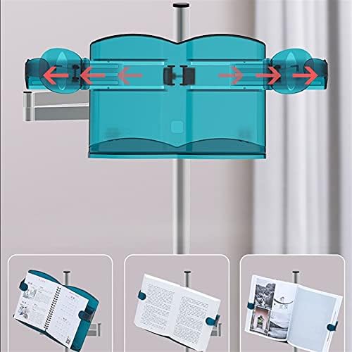 ZJDYDY Green Adjustable Floor Bookstand with Lights