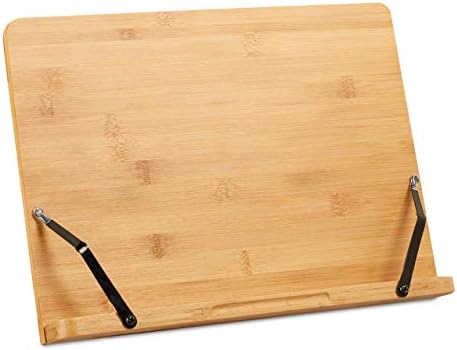 Relaxdays Bamboo Adjustable Cookbook Stand 1