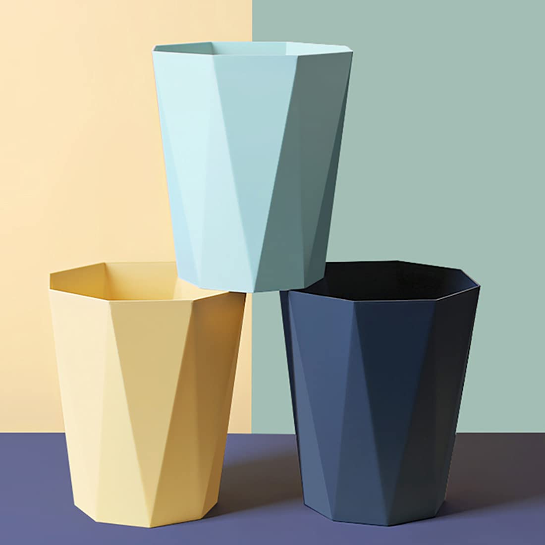 Zentto Spruce Dark Blue Wastebasket for Home
