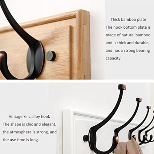 XUNTING Wall Mounted Coat Rack with 4 Hooks