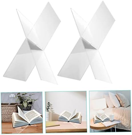 SHOWERORO Acrylic X-Shape Book Stand