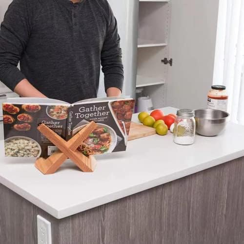 Wooden Cookbook Stand for Kitchen Use