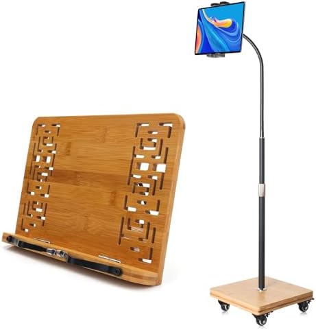Wishacc Cookbook Stand with Tablet Floor Stand